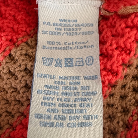 Boden classic Coral and Taupe Knit Sweater Oversized feel - Picture 8 of 9